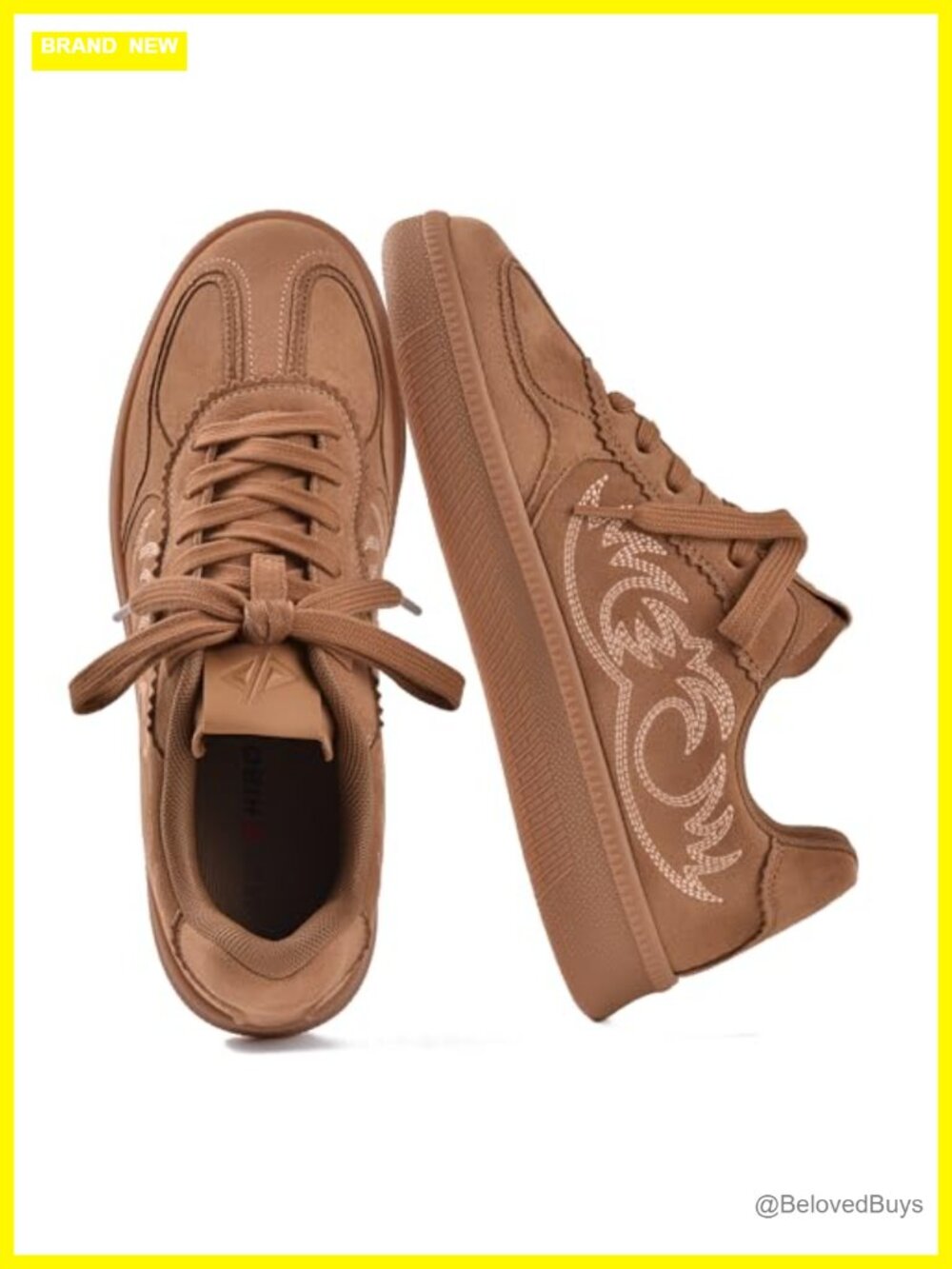 Women's Ribbon Lace-Up Fashion Sneakers Arch Support Tennis Shoes
